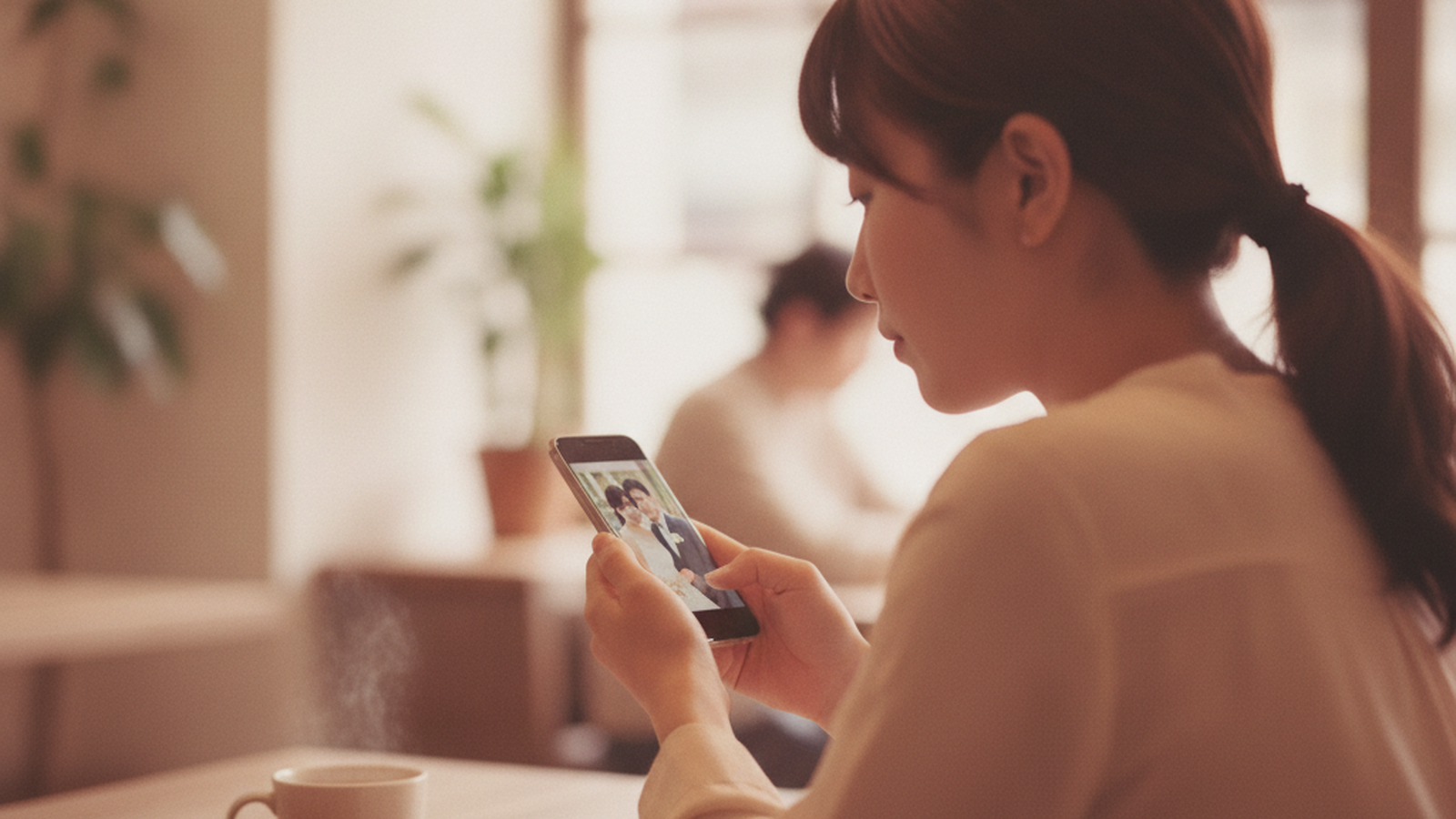 夜勤明けにSNSで同期の結婚報告を見て、複雑な思いを抱える看護師の女性
